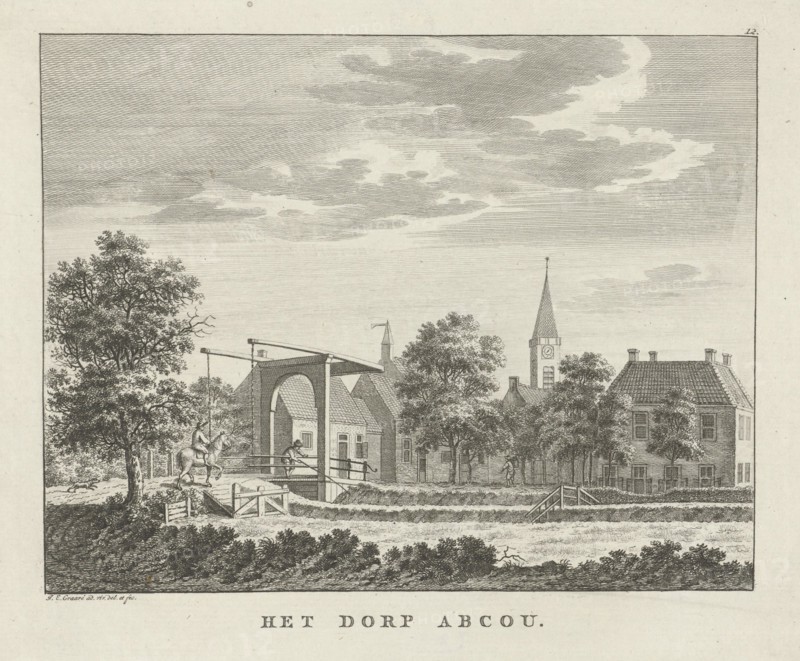 View of the village Abcoude, Jan Evert Grave, 1786 - 1805