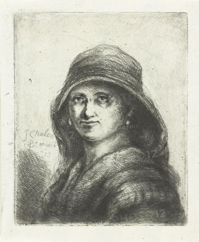 Woman with hood, Jan Chalon, 1793