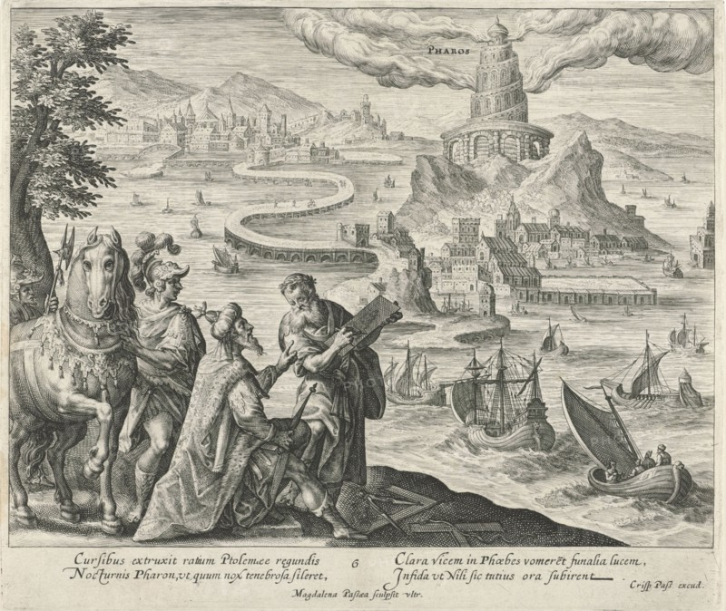 Lighthouse of Alexandria, Magdalena van de Passe, Maerten de Vos, Crispijn van de Passe (I), 1610 - 1638