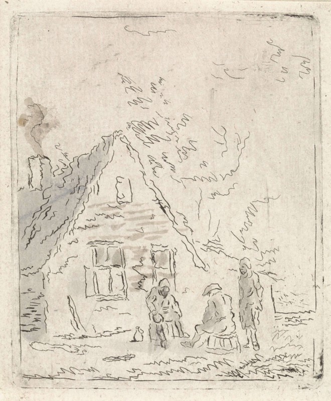 Three farmers for farm, Pieter Janson, 1780 - 1851