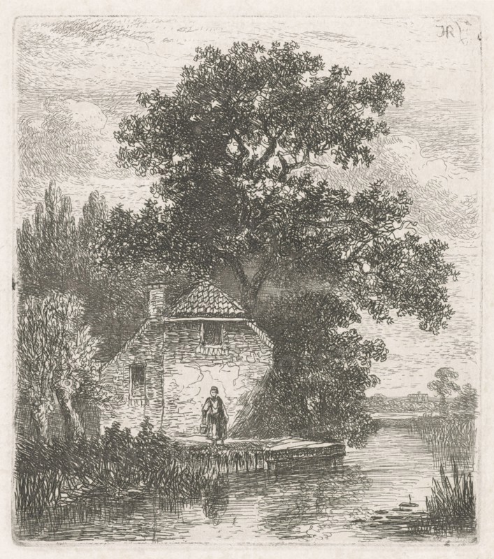F for a farm on the water, Hermanus Jan Hendrik van Rijkelijkhuysen, 1823 - 1883