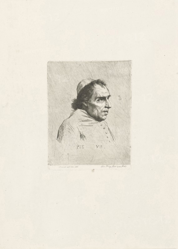 Portrait of Pope Pius VII, Johannes Pieter de Frey, 1770 - 1834