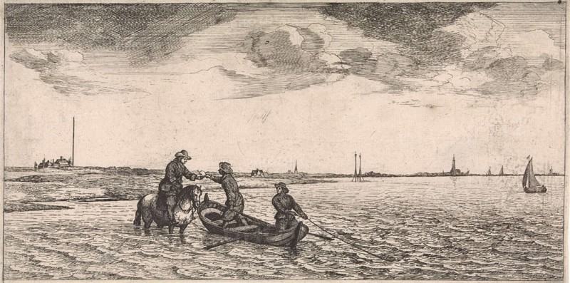 Delivery of mail by a postman on horseback, Jacob Quack, Jan Houwens (I), 1665