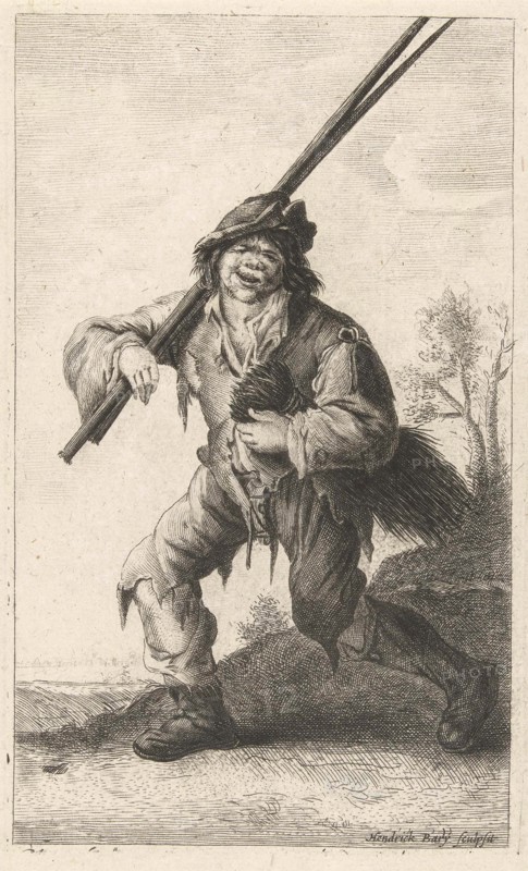 Chimney Sweeper, print maker: Hendrik Bary, 1657 - 1679