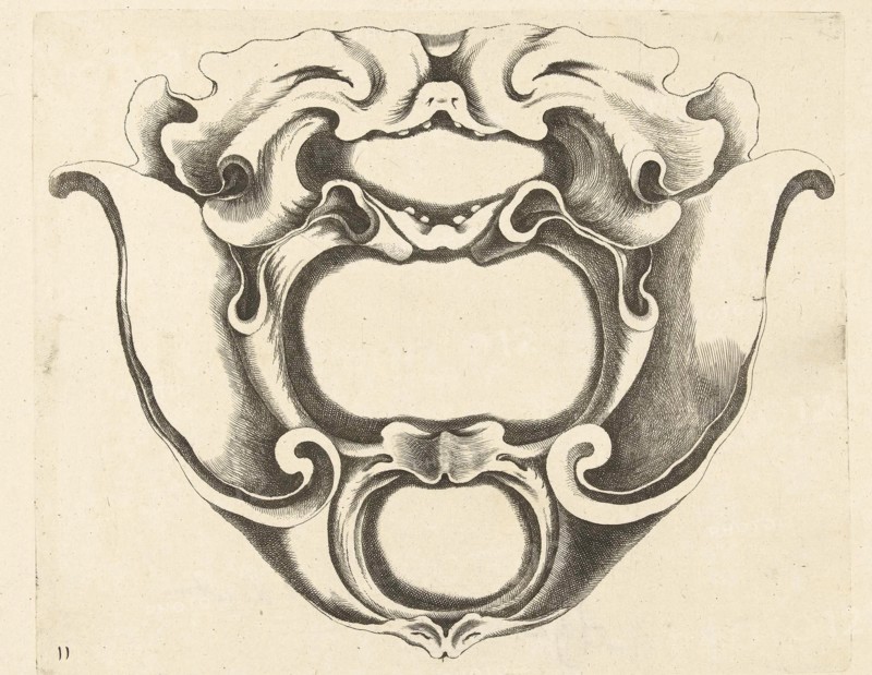 Main shaped cartouche, Jacob Lutma, Johannes Lutma (I), Frederik de Wit, c. 1654 - c. 1678