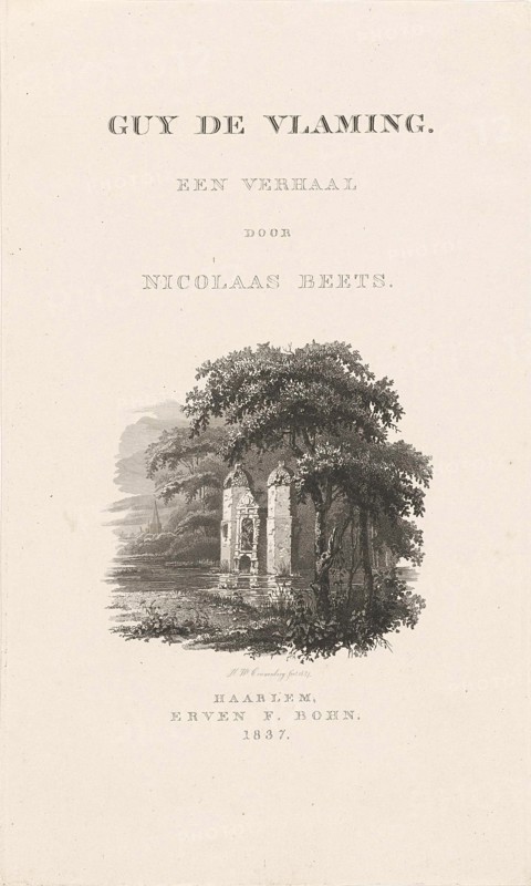 Title page for: Nicolaas Beets, Guy de Vlaming 1837, Henricus Wilhelmus Couwenberg, erven FranÃ§ois Bohn, 1837