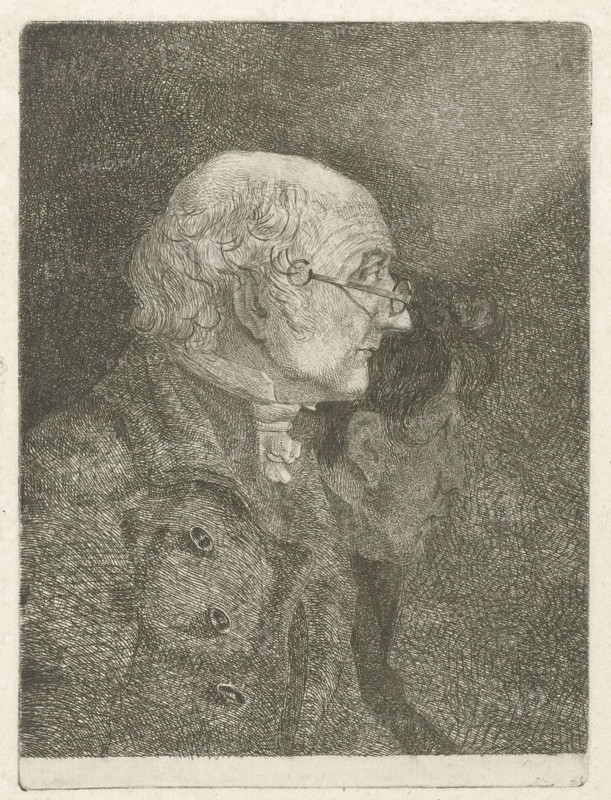 Portrait of Gabriel van Rooyen and H. Langeveld, print maker: GabriÃ«l van Rooyen, 1762 - 1817
