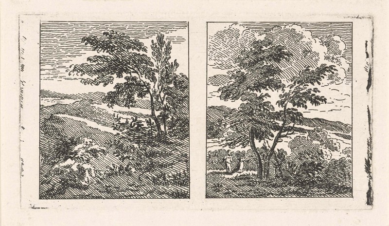 Two landscapes, Jan Matthias Cok, 1735 - 1771