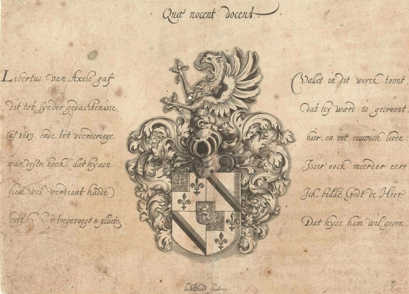 Coat of Libertus of Axele, Michiel le Blon, 1615