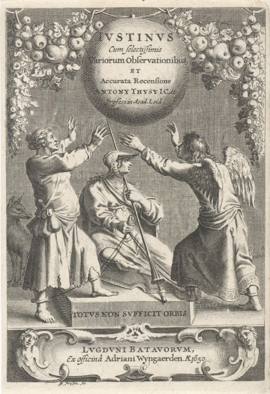 Minerva and two chained figures, Reinier van Persijn, Adriaen Wijngaerden, 1650