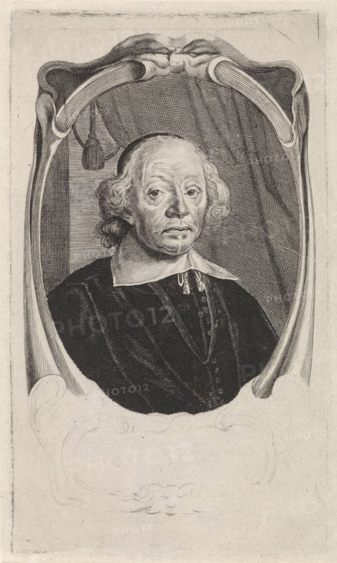Portrait Johan de Brune, Theodor Matham, Willem Eversdijck, 1656