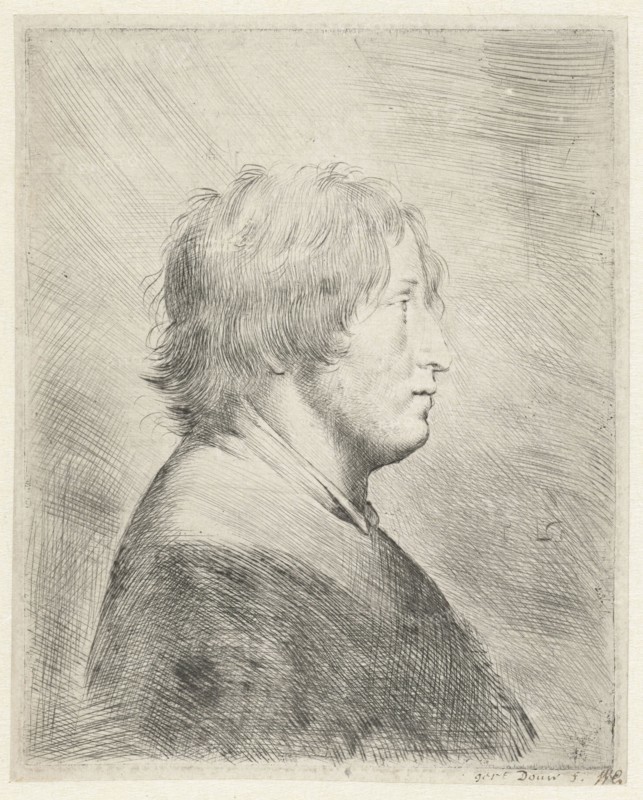 Portrait of a man in profile to the right, Pieter Fransz. de Grebber, 1610 - 1655