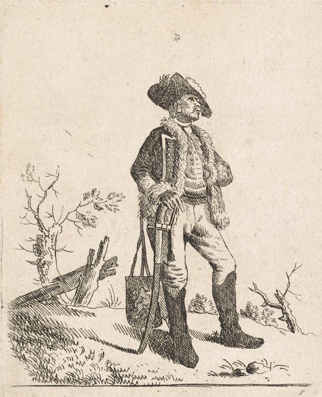 Landscape with a soldier, Carel Webbers, 1781 - 1837