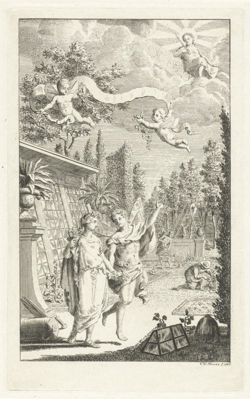 Zephyrus and Flora, print maker: Cornelis van Noorde, 1766