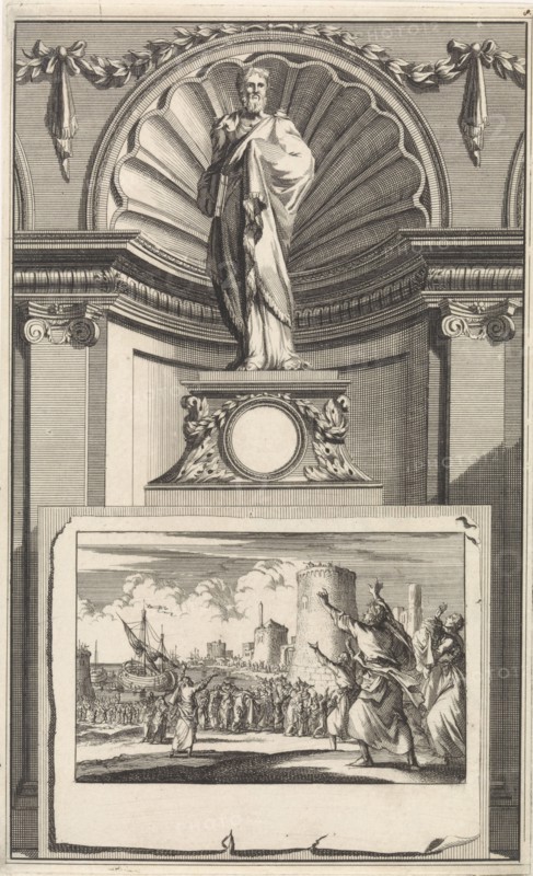 H. Epiphanius of Salamis, church father, Jan Luyken, Zacharias Chatelain (II), Jan Goeree, 1698