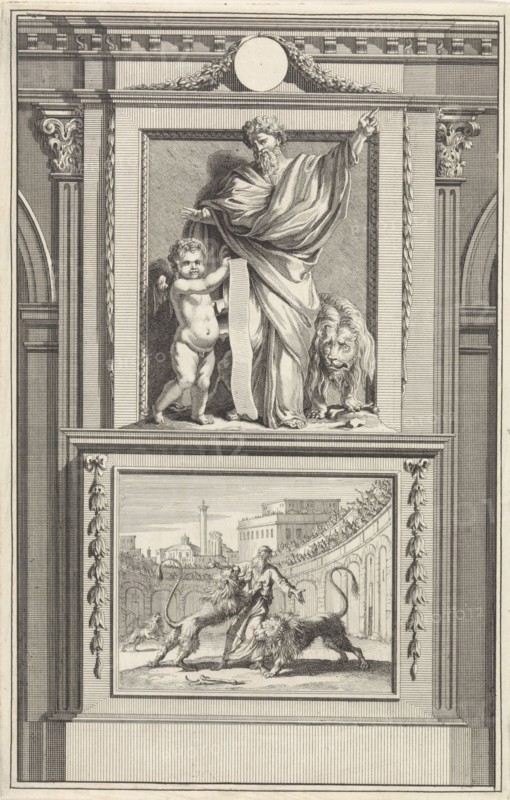 H. Ignatius of Antioch, apostolic father, Jan Luyken, Zacharias Chatelain (II), Jan Goeree, 1698