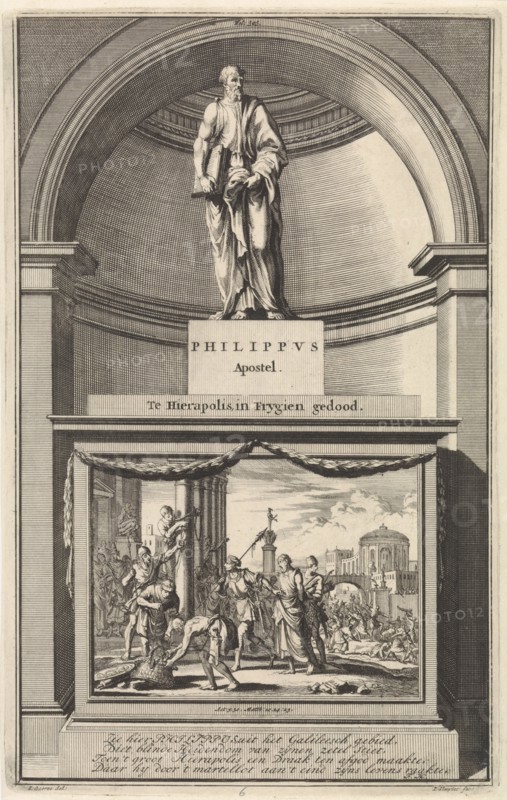 Apostle Philip, Jan Luyken, Zacharias Chatelain II, Francois Halma, 1698