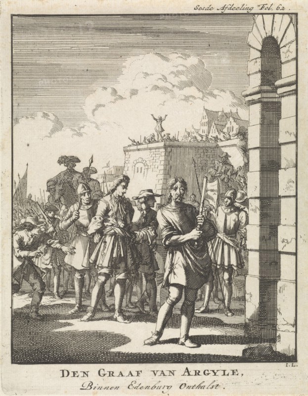 Execution of the Earl of Argyll, 1685, print maker: Jan Luyken, Jan Claesz ten Hoorn, 1698