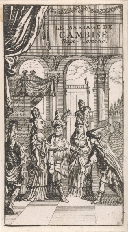 Title page for "Le Mariage de Cambise", in: P. Quinault, Le theater, Part I, 1697