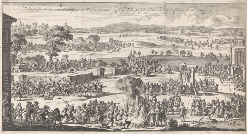 Persecutions and executions of Protestants in France during the French Wars of Religion, Jan Luyken, 1696