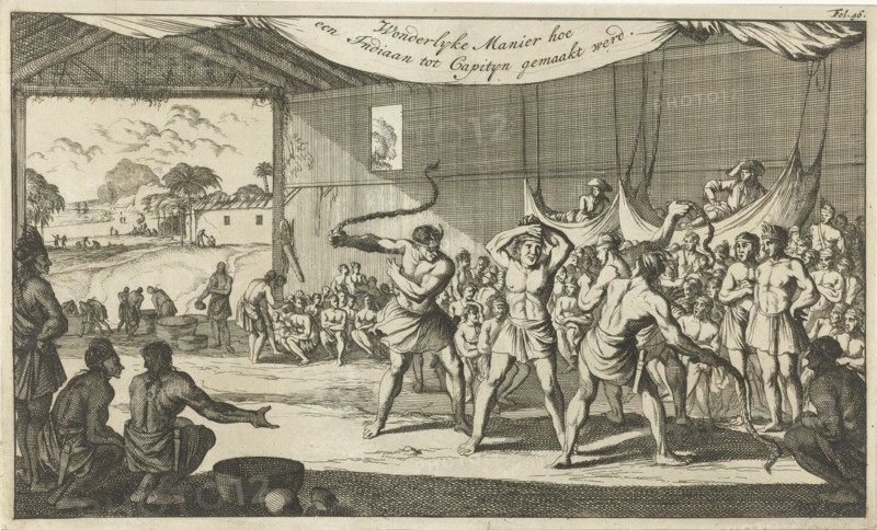 Ceremony of the Indians, Caspar Luyken, Jan Claesz ten Hoorn, 1695