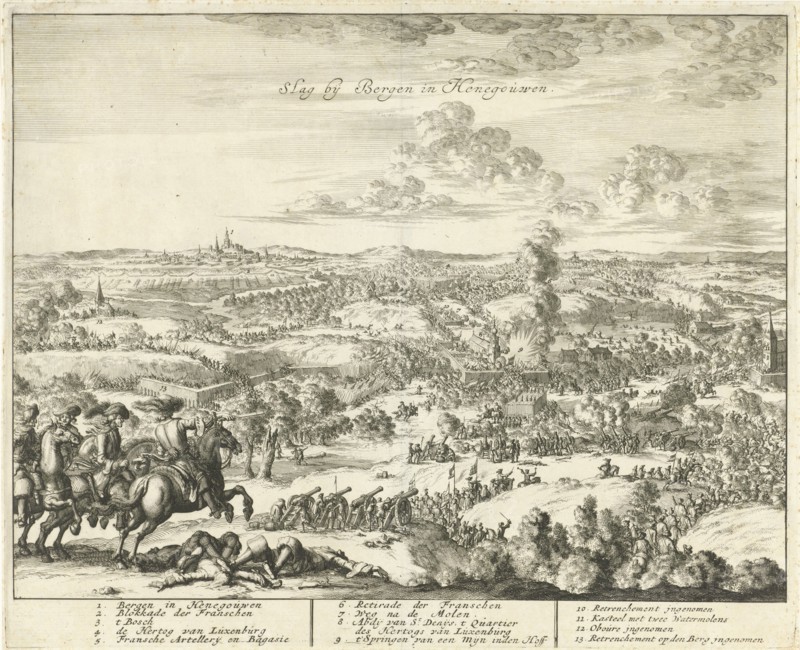 Siege of Mons in Hainaut, Belgium, 1691, Jan Luyken, Jan Claesz ten Hoorn, 1699