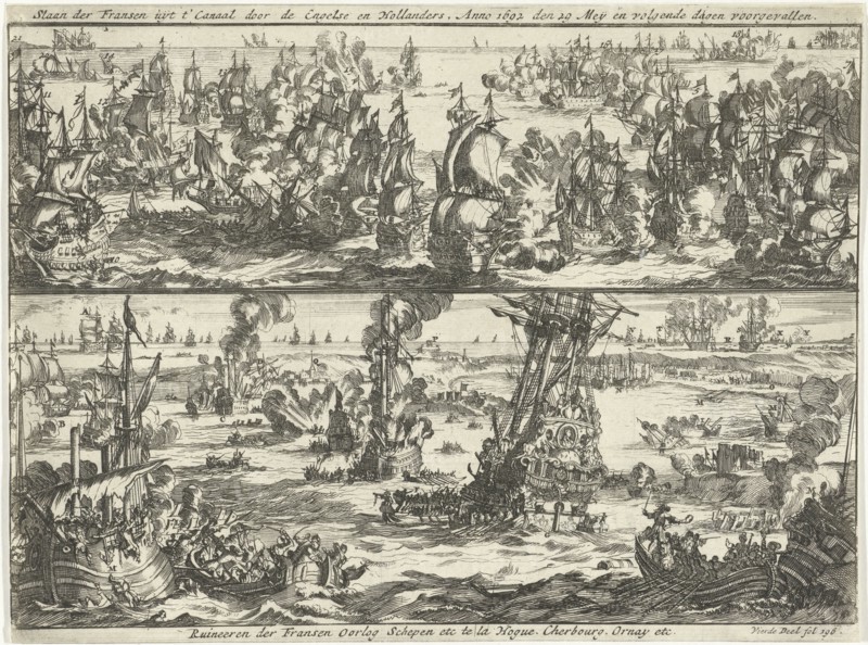 Battle of Cape La Hogue, 1692, Jan Luyken, Jan Claesz ten Hoorn, 1694