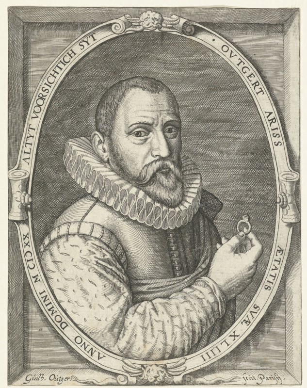 Portrait of Outgert Ariss Akersloot at the age of 44, Willem Outgertsz. Akersloot, 1620