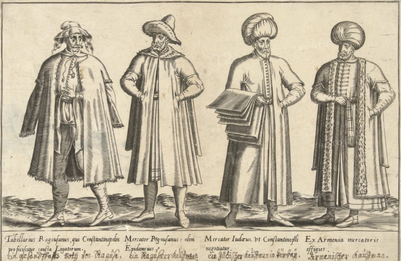 Apparel merchants in Constantinople around 1580 Istanbul Turkey, Abraham de Bruyn, Joos de Bosscher, 1581