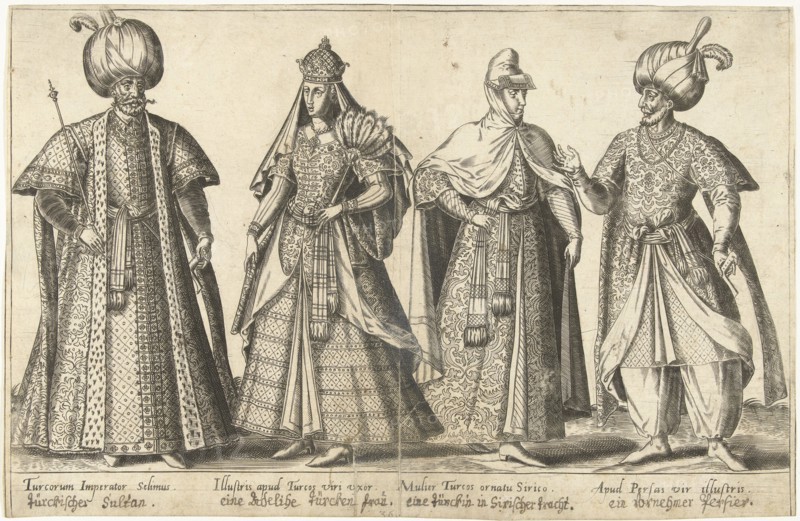 Dress of the Ottoman court around 1580, Abraham de Bruyn, Joos de Bosscher, 1581