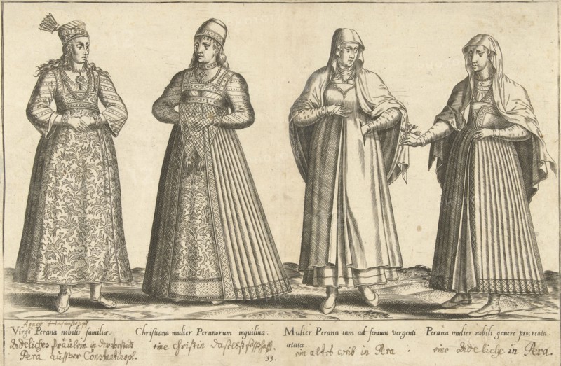 Women's Dress from Constantinople around 1580, istanbul Turkey, Abraham de Bruyn, Joos de Bosscher, 1581