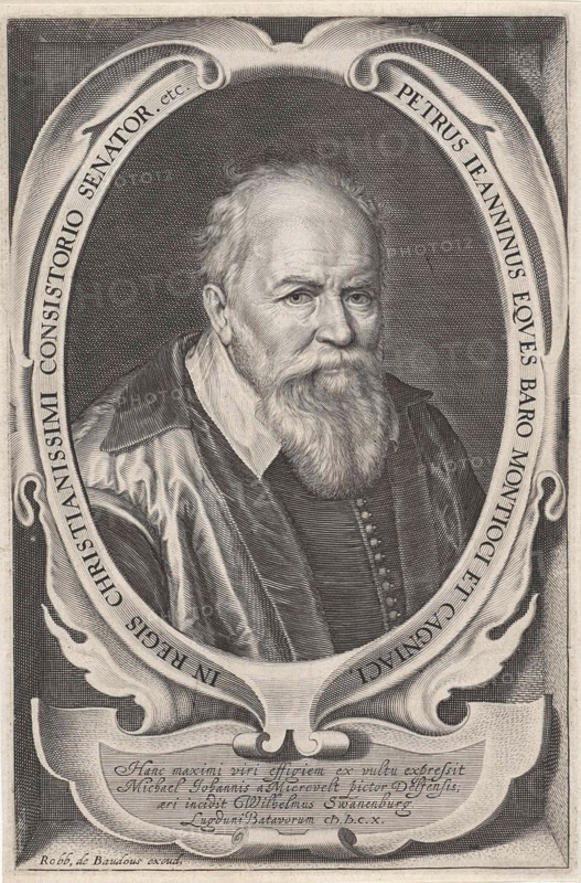 Portrait of Pierre Jeannin, Willem Isaacsz. van Swanenburg, Robert de Baudous, 1610