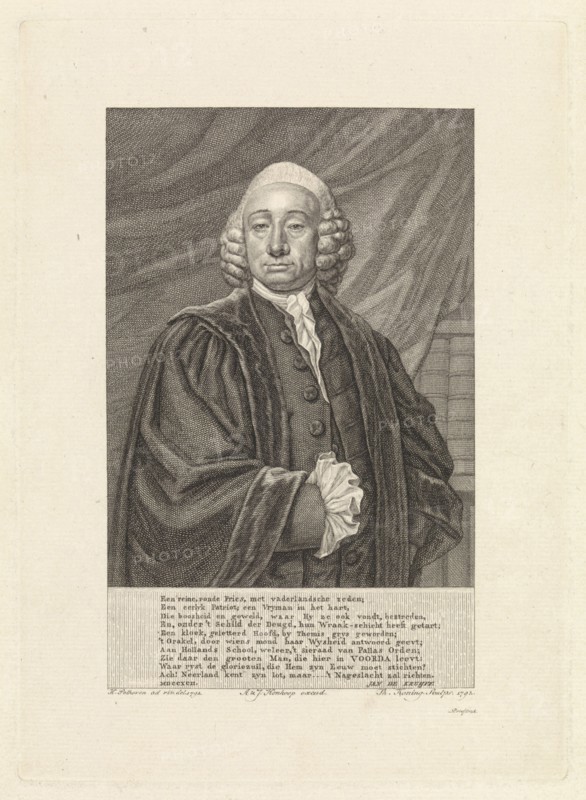 Portrait of Bavius Voorda, Theodoor Koning, Jan de Kruyff (1753-1821), Jan Honkoop, 1792