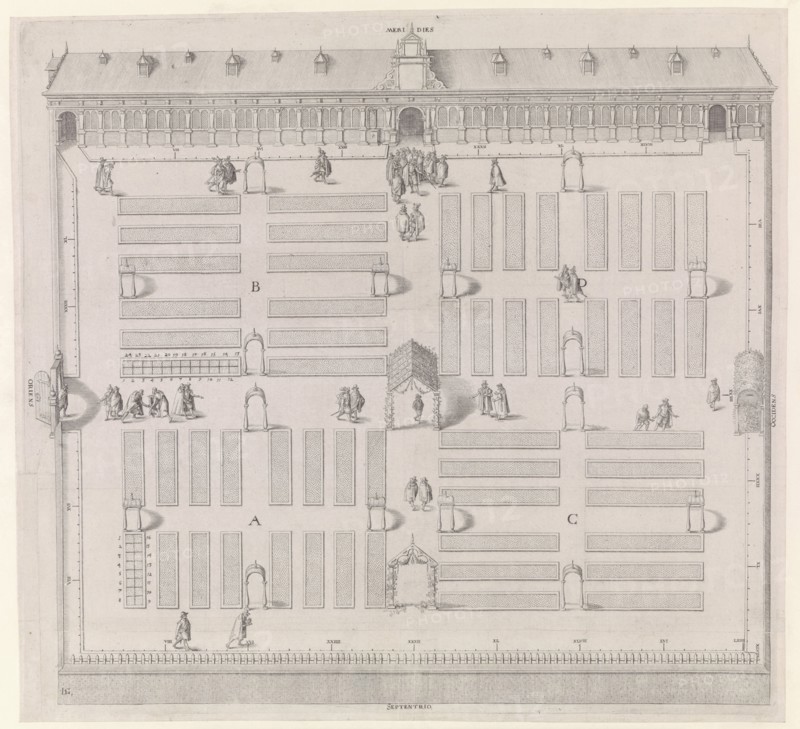 View of the Herb Garden (Hortus Botanicus) Leiden University, Jacob de Gheyn (II), 1601