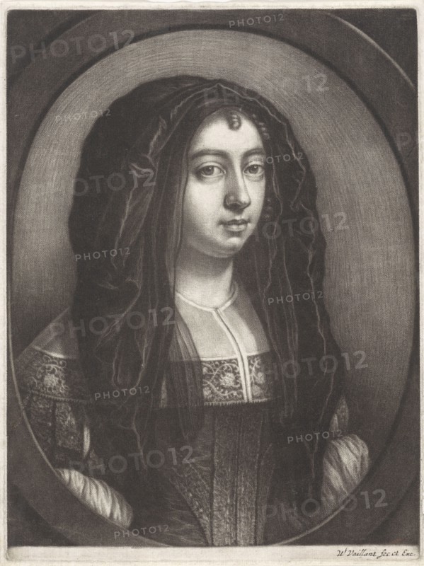 Portrait of a Young Woman with a headscarf, Wallerant Vaillant, 1658 - 1677
