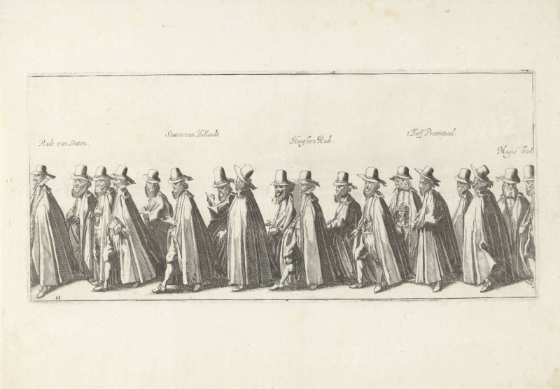 The funeral procession (Plate 11), 1623, print maker: Simon Frisius, Hendrick Hondius I, 1615 and/or 1624