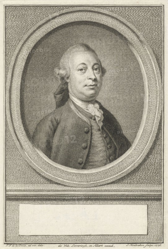 Portrait of William French Godard van Lynden van Hemmen, Jacob Houbraken, weduwe Jacobus Loveringh & Johannes Allart, 1776
