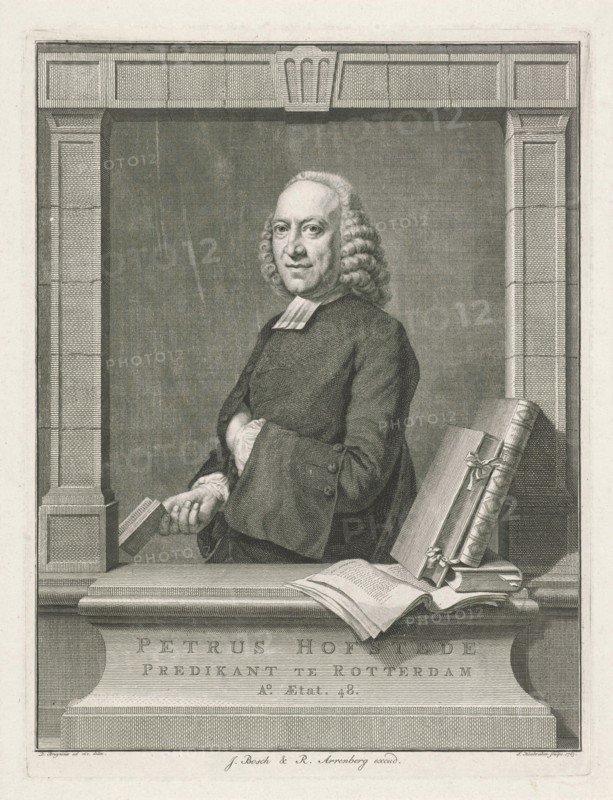 Portrait of Peter Hofstede, Jacob Houbraken, J. Bosch & R. Arrenberg, 1763