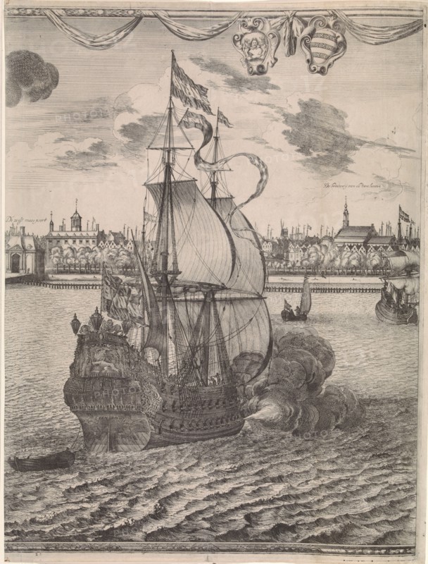 Panorama of Rotterdam, The Netherlands, print maker: attributed to Joost van Geel, Jan Houwens I, 1665