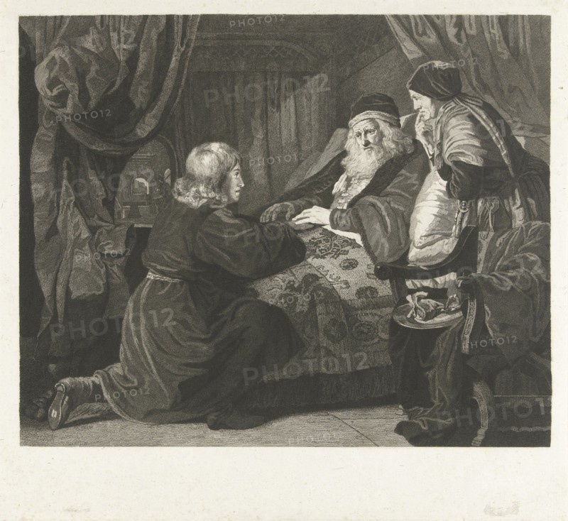 Isaac blesses Jacob, Lambertus Antonius Claessens, Le fort, Philips Koninck, c. 1829 - 1834