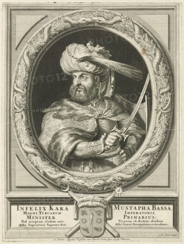 Portrait of Kara Mustafa Pasha, Jacob Gole, Nicolaas Visscher (II), Republiek der Zeven Verenigde Nederlanden, 1670 - 1724