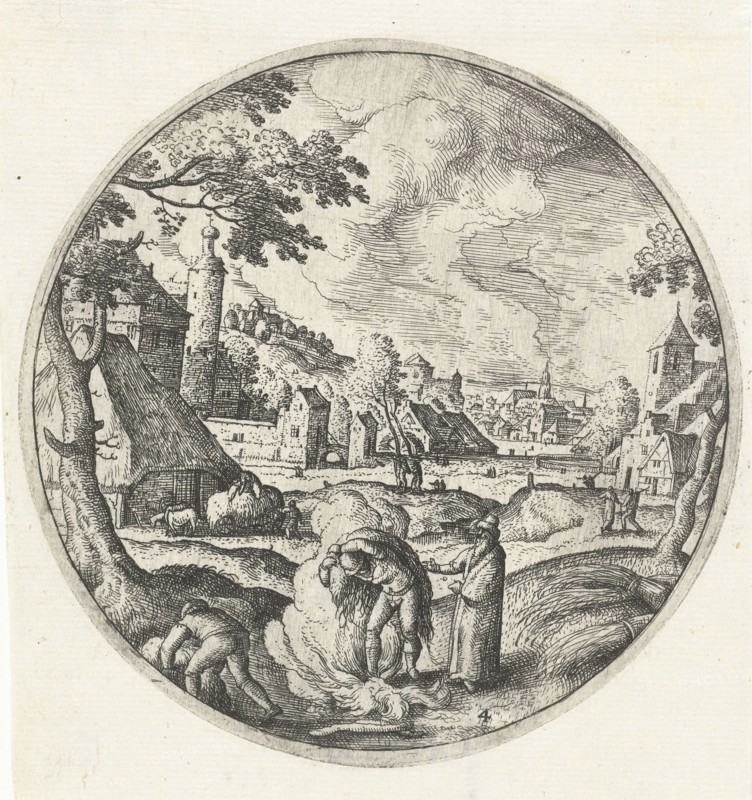 Weeds are burned, Hans Bol, 1574