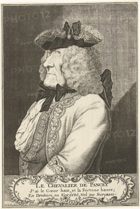 Portrait of the knight of Pancey, Lodewijk Joseph Fruytiers, Anonymous, 1752