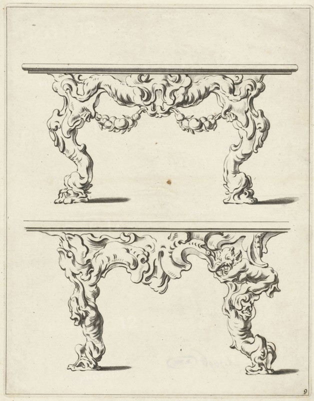 Two console tables, Pieter Hendricksz. Schut, Gerbrand van den Eeckhout, Nicolaes Visscher (I), 1655