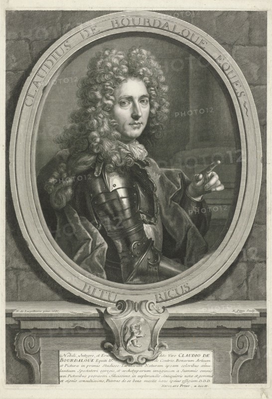 Portrait of Claude de Bourdaloue, possibly Nicolas Pitau (I), 1644 - 1724