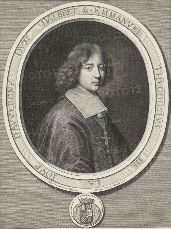 Portrait of Cardinal Emmanuel Theodore de la Tour d'Auvergne, Michel Natalis, 1665