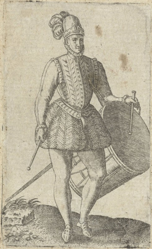 Soldier drummer, Abraham de Bruyn, 1550 - 1587