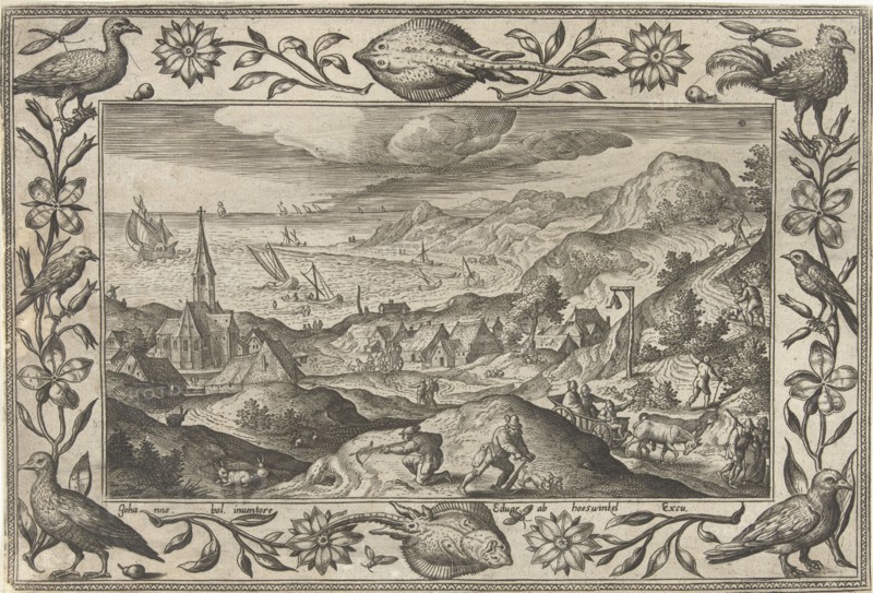 Rabbits Hunting, Adriaen Collaert, Eduwart van Hoeswinckel, 1582 - 1586