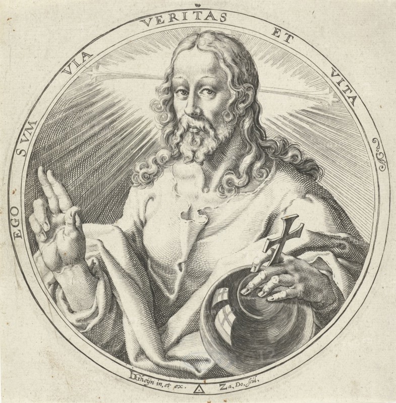 Christ as Salvator Mundi, Zacharias Dolendo, Jacob de Gheyn (II), c. 1596