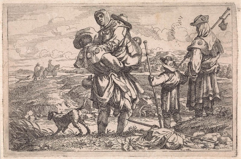 The pilgrims, Jan Baptist de Wael, 1642 - 1669
